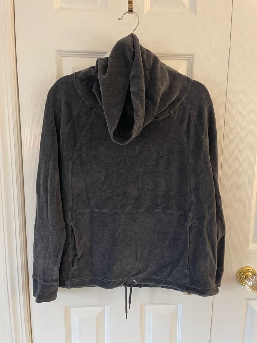 Athleta Charcoal Gray Plush Hooded Pullover